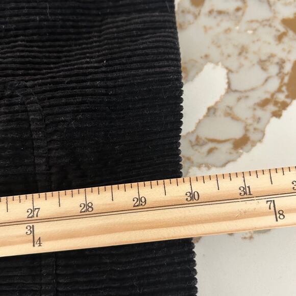 J Jill Wide Wale Corduroy Coat Jacket SZM Black Button Front Long Sleeve - Picture 11 of 11